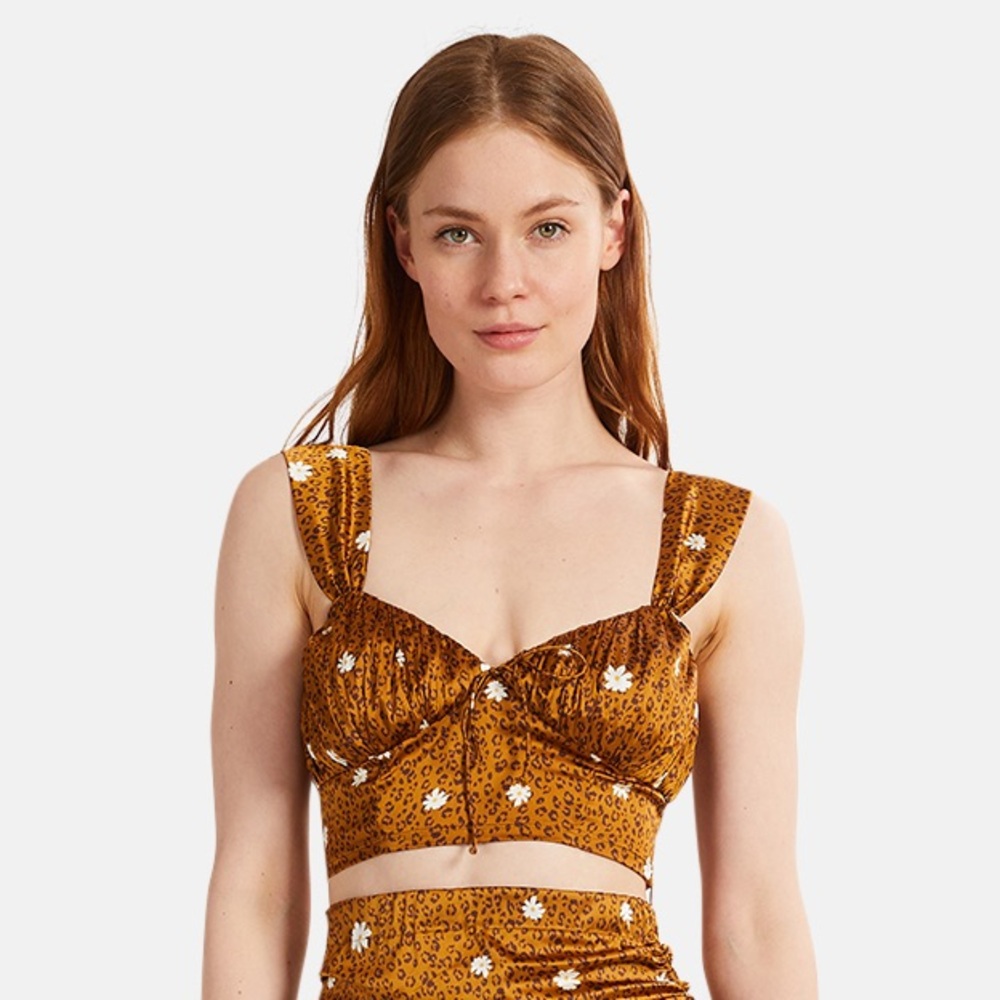 For love & lemons tawny crop top